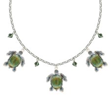 Olive Ridley sea turtle 3pc. necklace